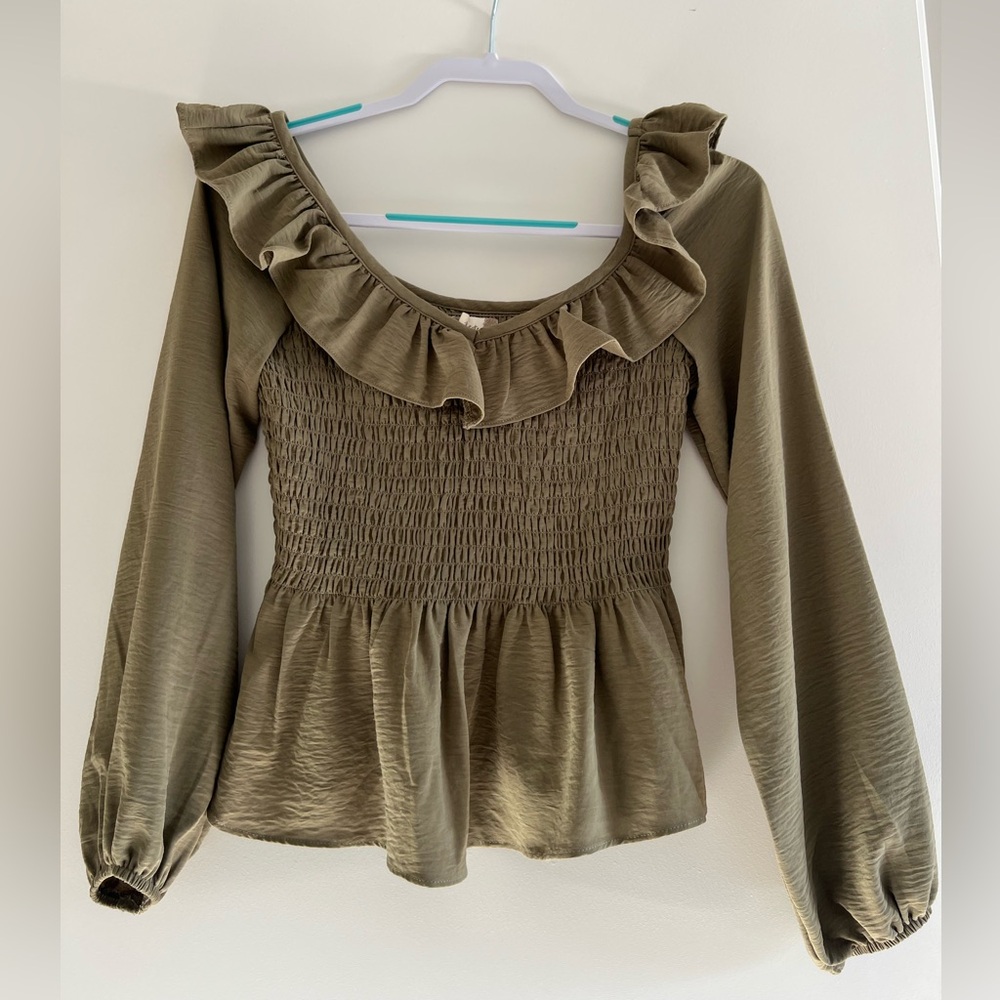 Altar'd State Olive Green Top